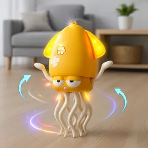 Electric Dancing Octopus Toy, 8-Leg Crawling Action,LED Lights & Music,Smart Obstacle Avoidance,Interactive Toy for Kids