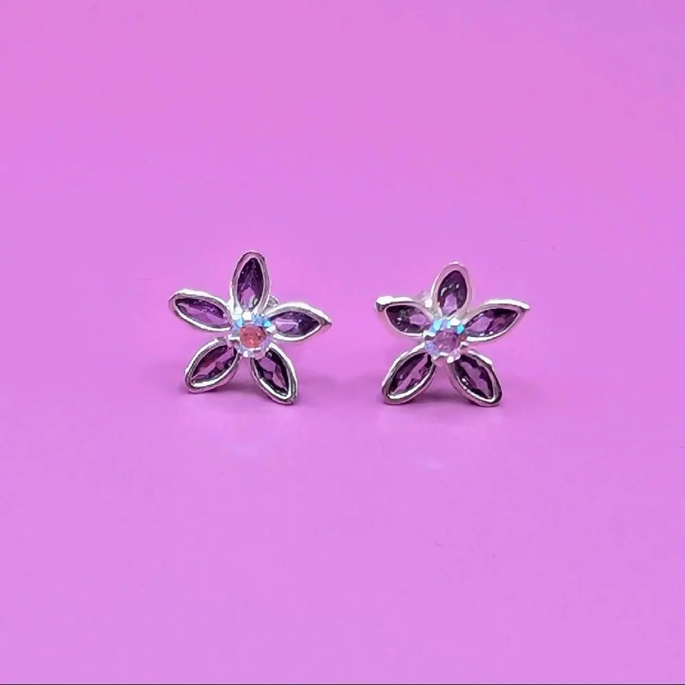 Flower Earrings 925 sterling silver Handmade in Taxco Mexico
