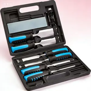 Professional Woodworking Chisel Set with Honing Guide & Sharpening Stone, 8-Piece Wood Carving Tools 1/4" to 1-1/2", Includes Storage Case for Sharp Edge Maintenance, Durable Hand Tools for Craftsmanship