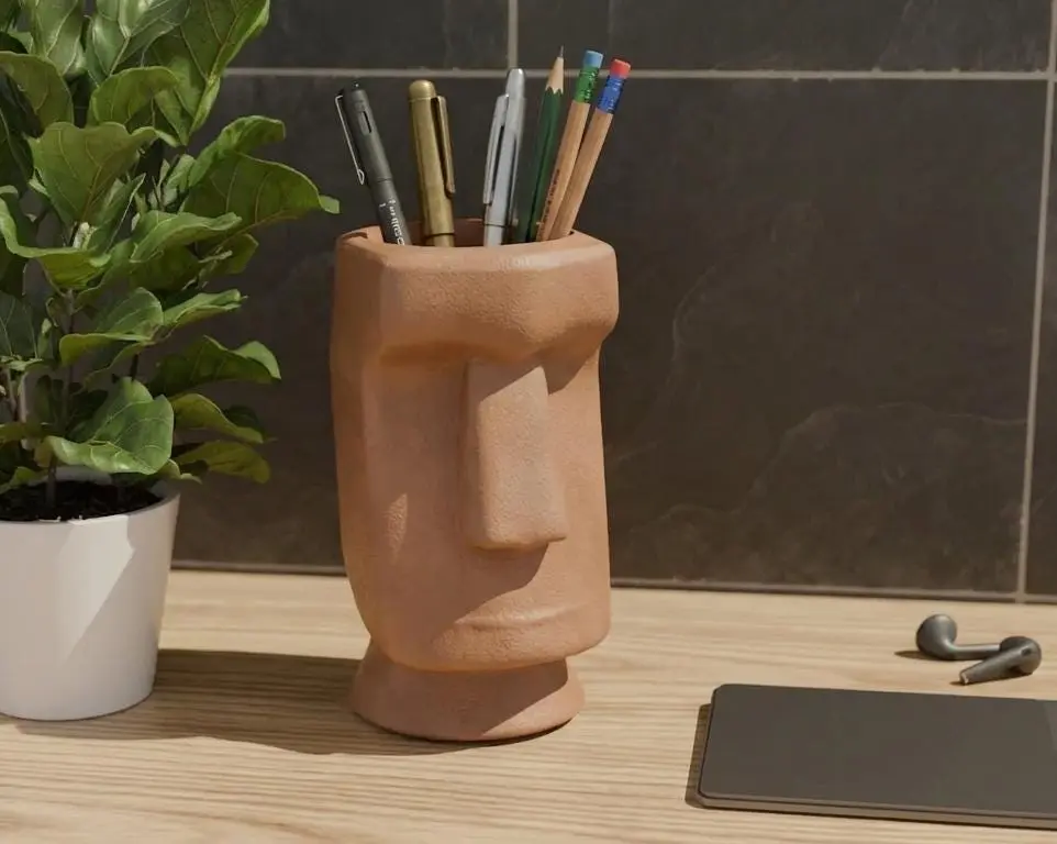 Moai Statue Pen Holder