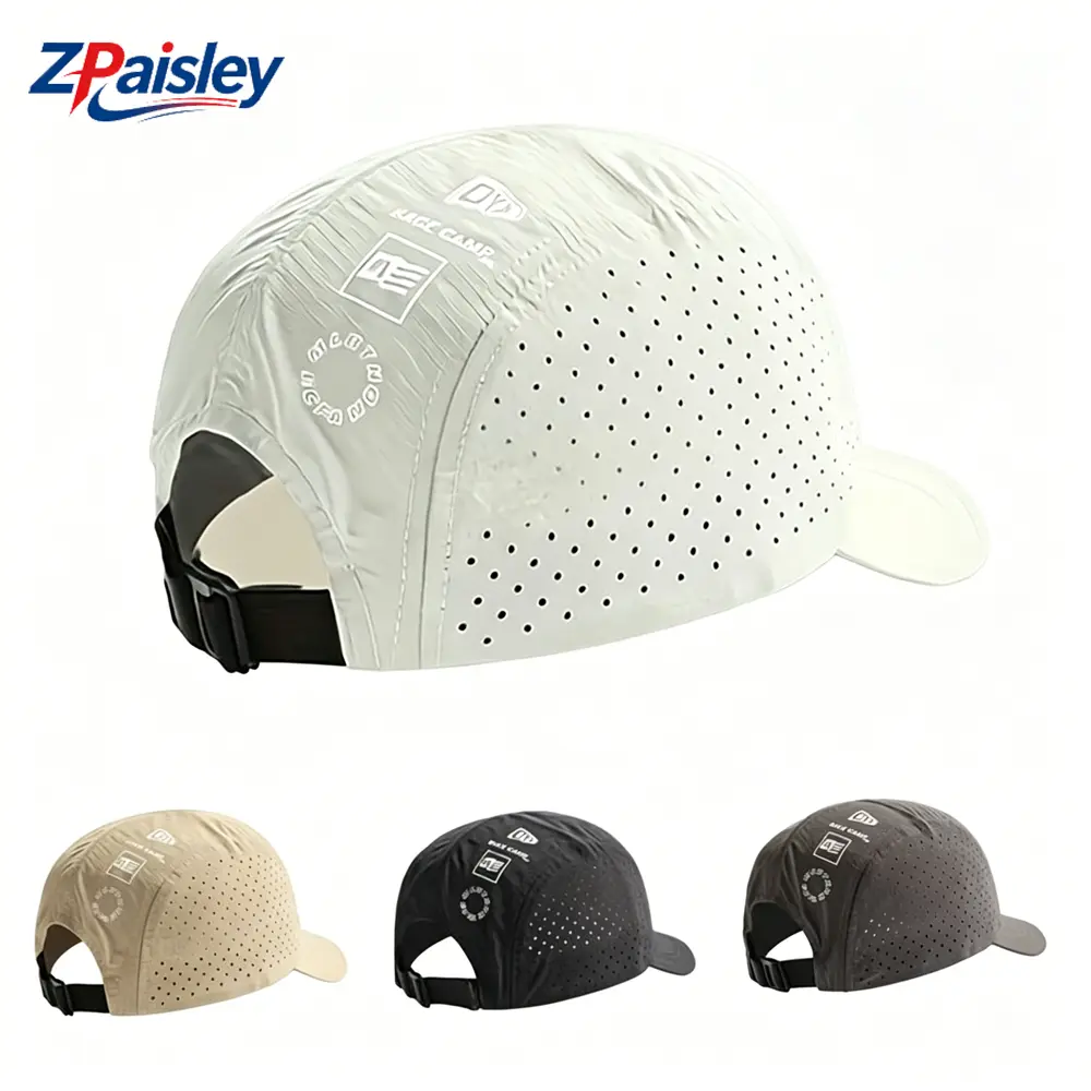 Quick Dry Running Cap, Perforated Breathable Lightweight Athletic Sports Hat, Adjustable Moisture Wicking Performance Workout Cap for Running Jogging Gym Hiking Tennis Outdoor Daily Wear for Men Women