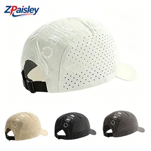 Quick Dry Running Cap, Perforated Breathable Lightweight Athletic Sports Hat, Adjustable Moisture Wicking Performance Workout Cap for Running Jogging Gym Hiking Tennis Outdoor Daily Wear for Men Women