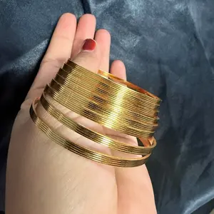Women's Gold Tone 8-Piece Bangles Bracelets Set, Elegant Minimalist Geometric Trendy Stack Bangle, Female Fashion Costume Jewelry Accessory