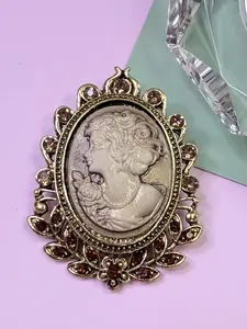Rose Cameo Vintage Brooch