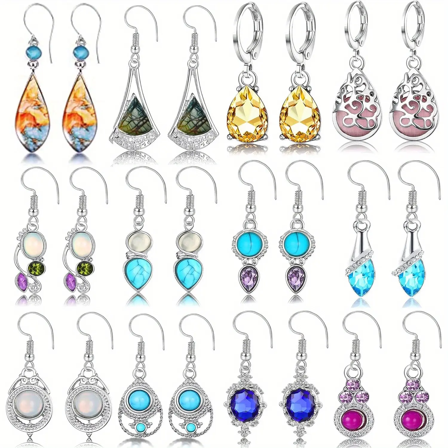 12 Pairs Boho Earrings Set