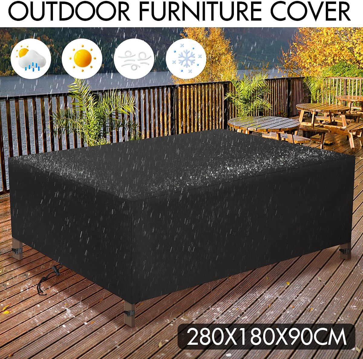 Patio Furniture Covers, Extra Large Outdoor Furniture Set Covers Waterproof, 600D Rain Snow Dust Wind-Proof, Anti-UV (Updated Oxford, 110''x71''x36'') Sofa Chair Patio Furniture Covers, Extra Large Outdoor Furniture Set Covers Waterproof, 600D Rain Snow Dust Wind-Proof, Anti-UV (Updated Oxford, 110''x71''x36'') Sofa Chair