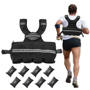 Adjustable Weighted Vest for Men & Women, Neoprene Secure Workout Vest, Reflective Strips, Multiple Pockets, Ideal for Running, Walking, Gym & Training