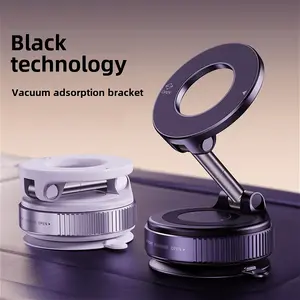 Universal all mobile phone stand, 360 °   rotary strong magnetic adsorption, mechanical vacuum sucker, car navigation universal stand, very suitable for car, bathroom tiles and glass surface adsorption