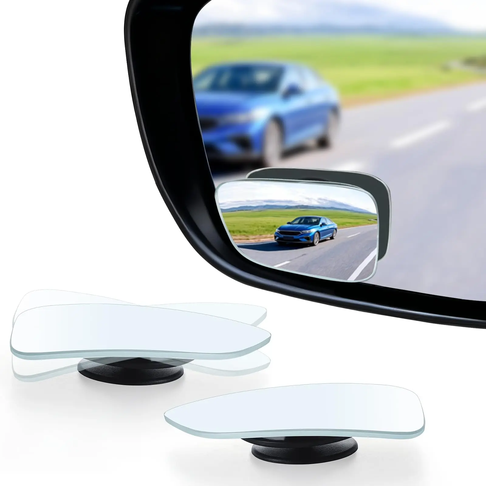 Blind Spot Car Mirror, HD Glass Frameless Convex Side Mirror Blindspot, Wide Angle Rear View Mirrors for SUVs, Trucks and RVs