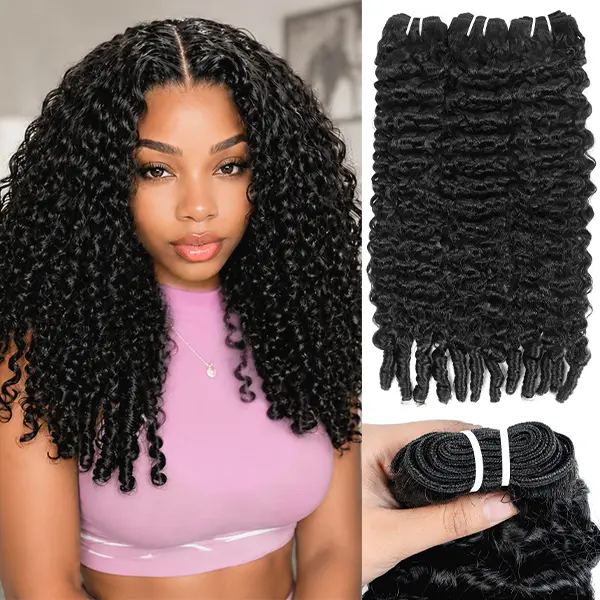 【New Product】Burmese Curly Hair Bundles Human Hair Extensions 1/3/4 Pieces Burmese Raw Human Hair Extensions Outdoorfun