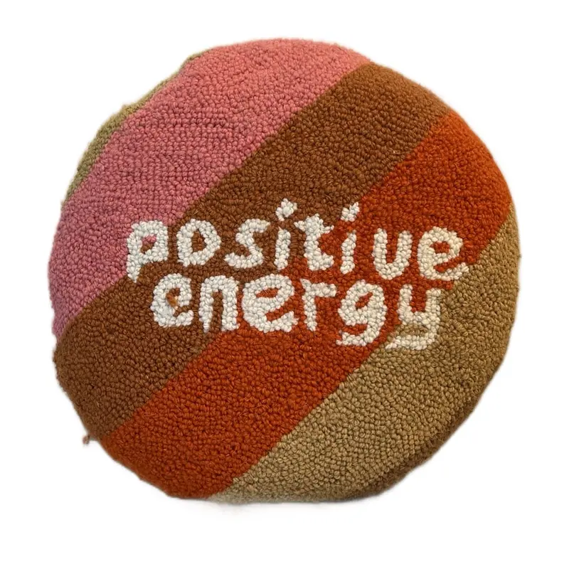 Peking handicraft round positive energy pillow. Send those positive vibes to Simone you love with this adorable pillow.