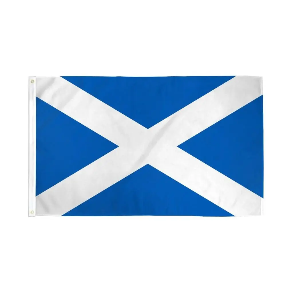 Hangable 3x5ft Scotland Print Flag Banner - Dye-Sublimated Polyester, Header Tape, Metal Grommets, Stitched Edges - Festive Party Decor for Home Backdrops, Outdoor Use