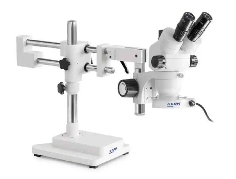 Kern OZM 922 Stereo Microscope Set - Binocular, 0.7-4.5x Zoom Range, Small Size, Universal Base for Office & Educational Supplies