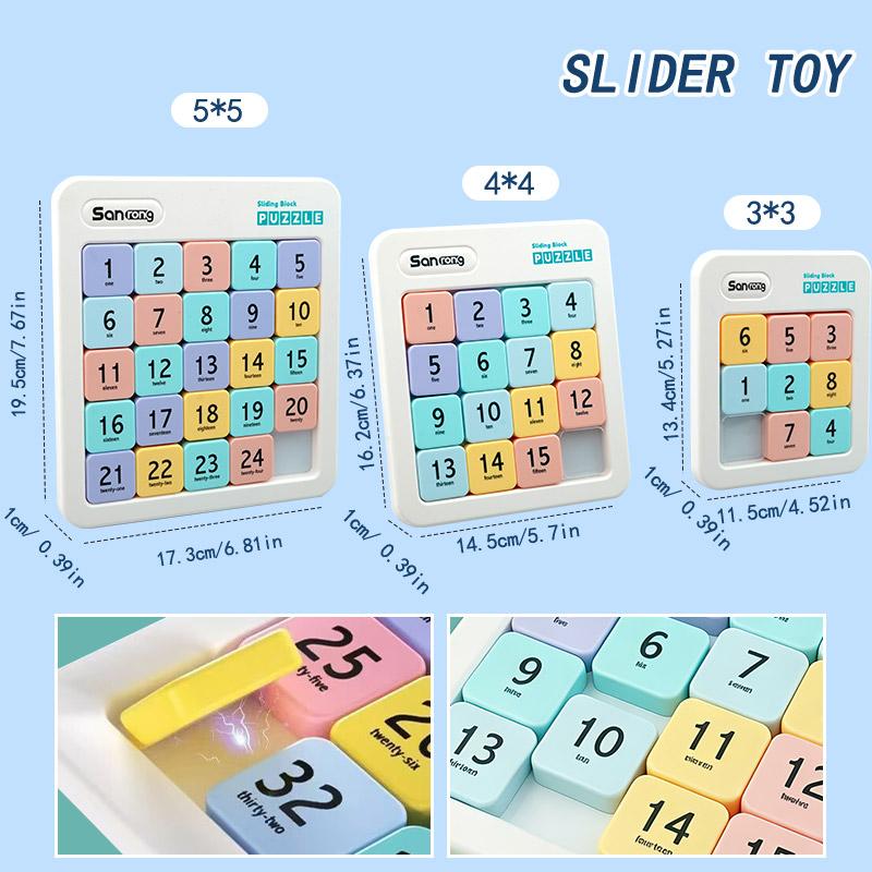 Digital Magnetic Slider Puzzle for Kids, Montessori Math Learning Toys for Toddlers, Educational Brain Challenge Games for Boys and Girls Ages 3 and Up