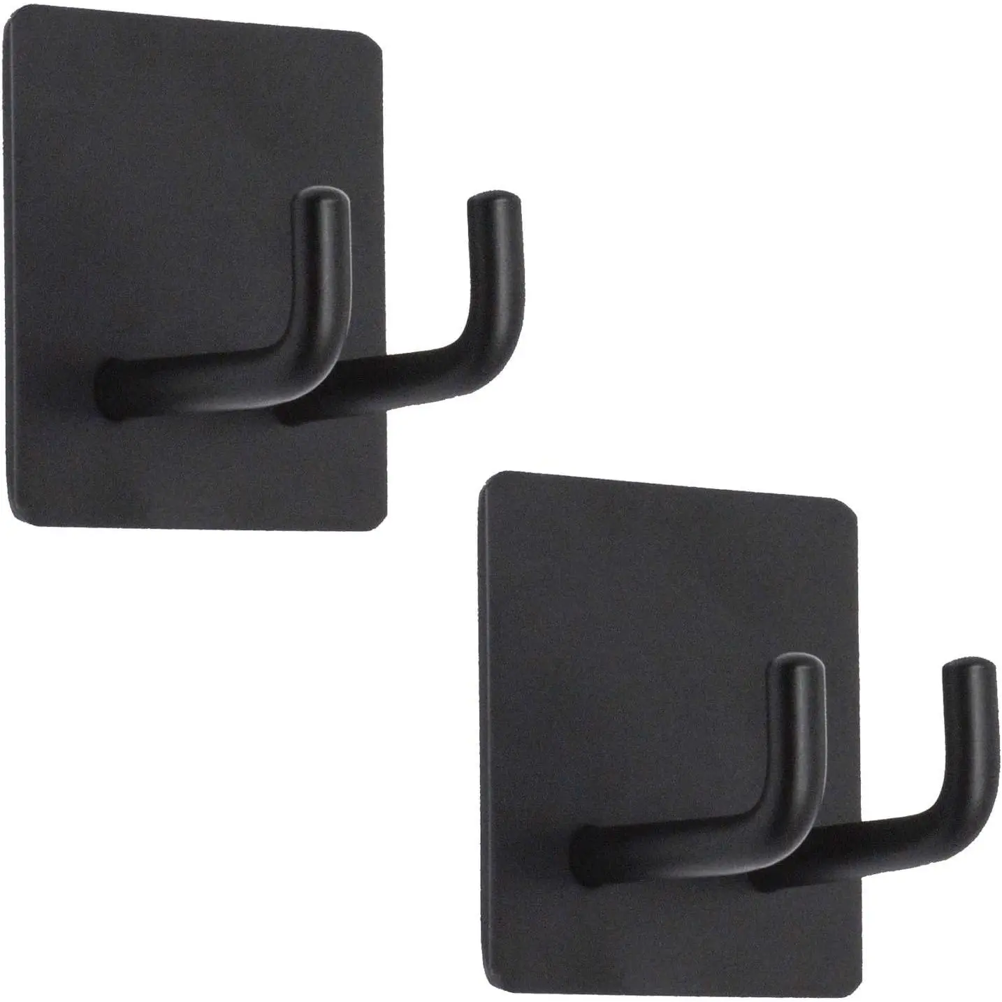 Modern Self-Adhesive Stainless Steel Hooks, Black Bathroom Wall Towel Holders, Shower Razor Organizers, Door Hangers for Coats, Loofahs, Robes for Kitchen Use