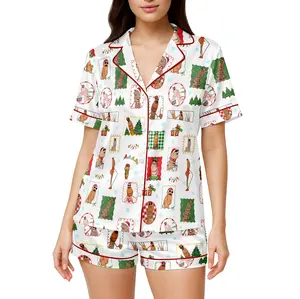 90‘s Christmas Elf Movies Pajamas for Women, Festive Holiday Sleepwear Holiday Matching Sleepwear for Women Comfortable & Stylish Nightwear