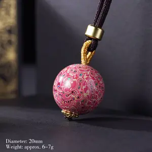 Intangible Cultural Heritage Handicraft White and Pink Opal Pendant Necklace
