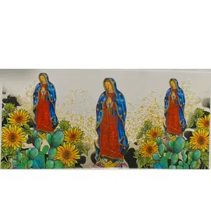Virgen De Guadalupe Uvdtf 16 oz Glass Wrap