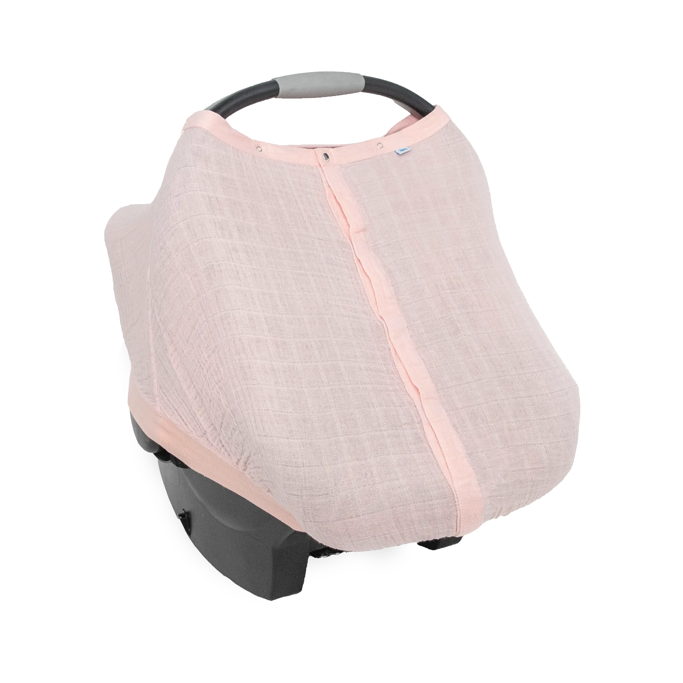 Cotton Muslin Car Seat Canopy - Light Pink