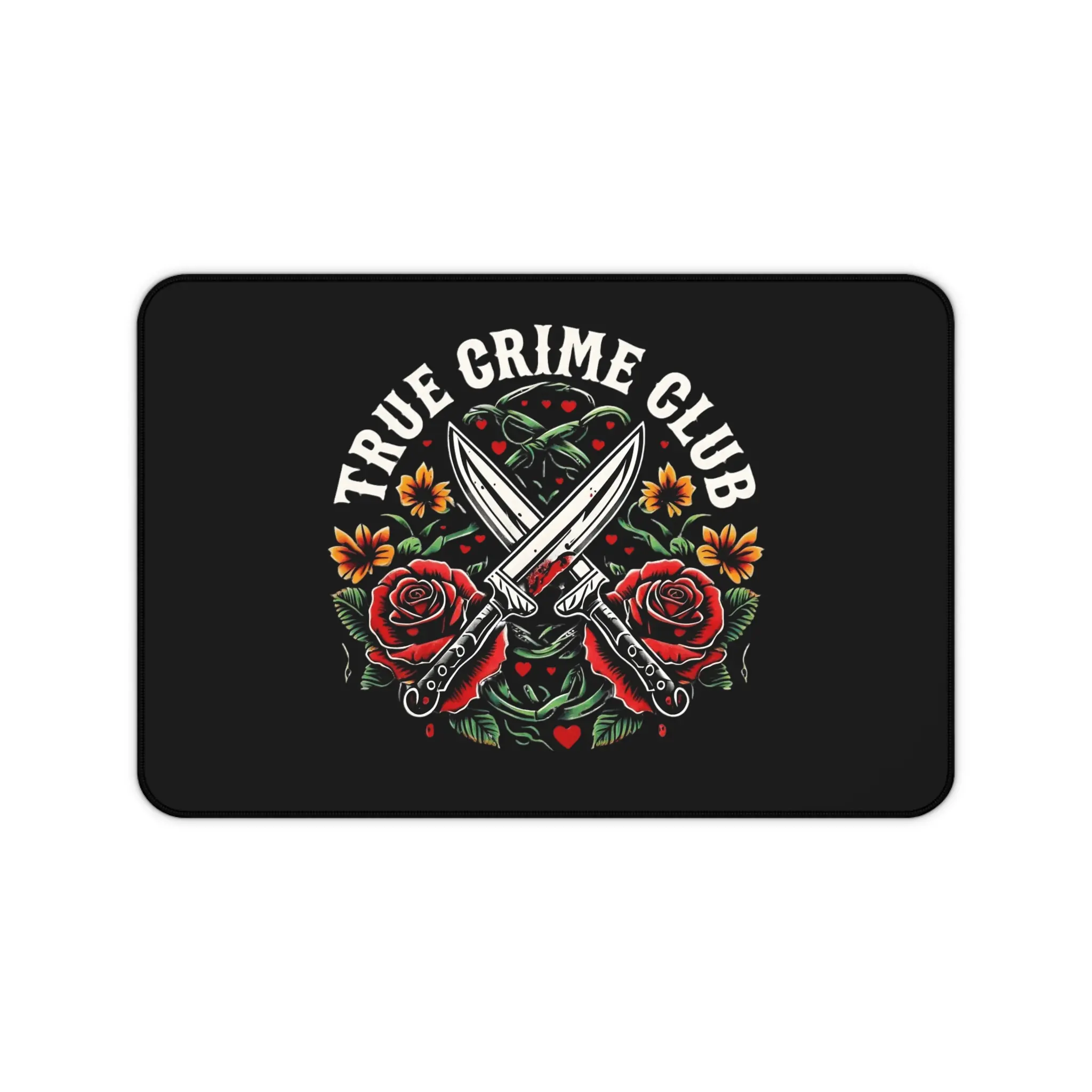 True Crime Club Desk Mat - Stylish Desk Accessory for True Crime Fans, Perfect Gift for Enthusiasts, Home Office Decor, Unique Gaming [...]