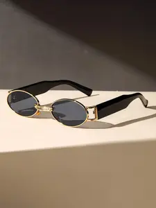 Unisex Vintage Oval Frame glasses, Trendy Casual glasses for Everyday Use, Fashion Accessories for Outdoor Activities, Trendy Styling Sunglasses