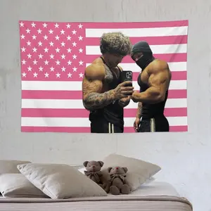 TREN TWINS Flag/Tapestry-Wall decor-Fan small for Room Indoor Decor Ornaments Celebrity USA Flag, Home Decor Banners Lightweight