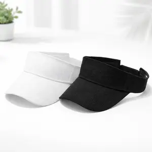 Adjustable Sport Sun Visor Hat, Lightweight Open-Top Cap with Curved Brim, Breathable Outdoor Visor for Running Golf Tennis Beach, Unisex