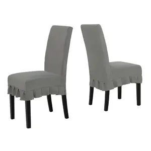 Easy-Going Dining Chair Covers of 4/6/8, Christmas Stretch Parsons Chair Slipcover with Skirt Chair Covers for Dining Room Restaurant Banquet