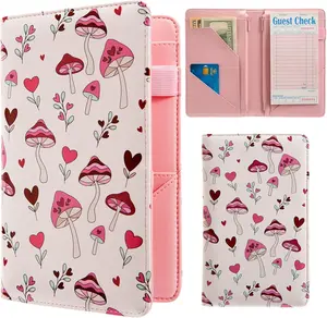 Server Book For Waitress With 2 Zipper Pocket Note Pad Money Organizer Fit Waiter Apron