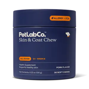 Dog Skin & Coat Supplement – Soft Chews for Moisture & Shine