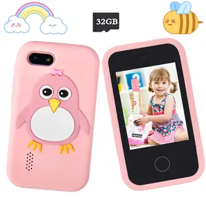 Smartphone Toy, Girls' Educational Learning Game Device, Dual Camera, Music Player, Includes 32GB Card, Ideal Gift for Kids Ages 3-12, Learning Machine