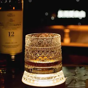 Whisky Glasses, Swivel Cup, Glass Glasses, Drinking Glasses-for Scotch, Bourbon, Cocktails