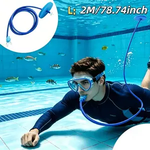 Single/dual-Head Snorkel Breathing Tube, Silicone Material, Underwater Oxygen Device, Suitable for Beginners and Adults, Scuba Gear, Snorkeling Gear