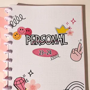 Pink Theme Bullet Journal Planner with Custom Cover (6 months)