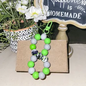 Green and Blue Infinity Keychain or Accessory - Colorful Bead Design for Everyday Use