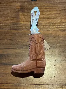 Cowboy Boot Wood Ornament