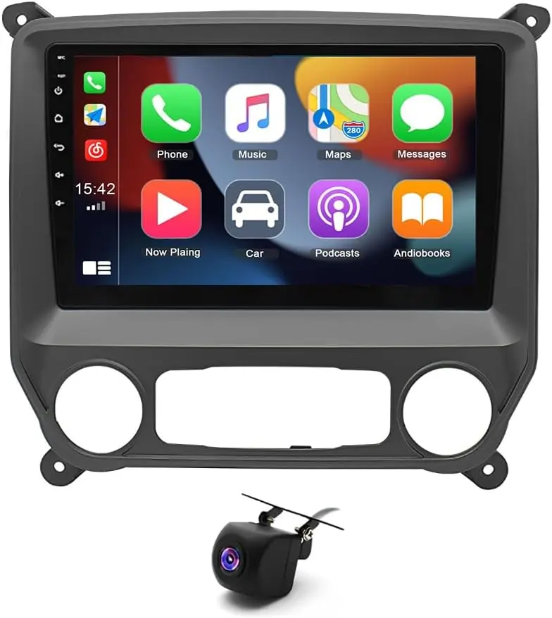 Car Stereo Radio for Chevrolet Silverado & GMC Sierra 2014-2018 | Android  4G+64G, Wireless CarPlay Android Auto, 10 inch Touchscreen Head Unit, GPS Navigation AM/FM Radio, Backup Camera