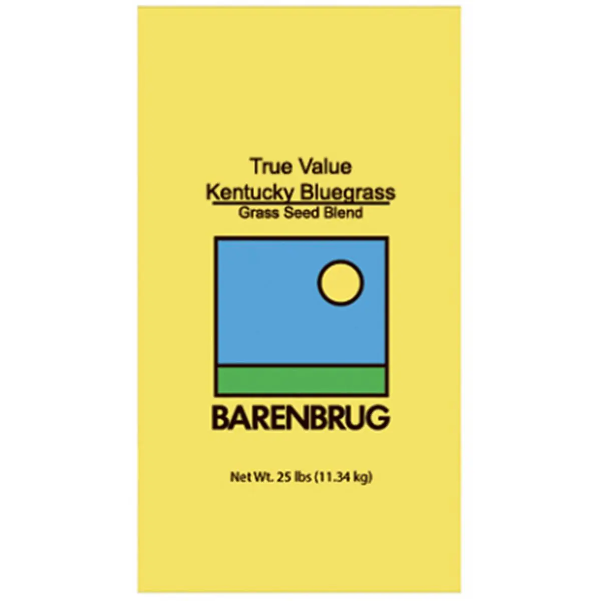 Barenbrug 212 MAIN Bagged Bulk Turf Grass Seeds - 25 lbs TV25LB, High-Coverage Kentucky Bluegrass, Ideal for Lawn Seeding