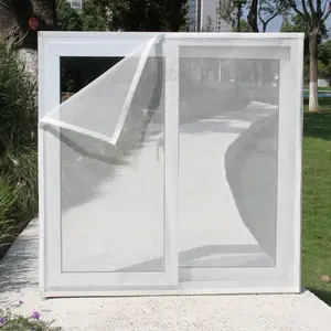 Adjustable No-Install Window Screen, Double-Sided Breathable Nano Mesh Bug Barrier, Eco Non-Toxic Fly Net, Easy Peel & Stick, Removable