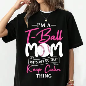 Tee-Ball Mom Teeball Player Team Sport Mother's Day T-Shirt