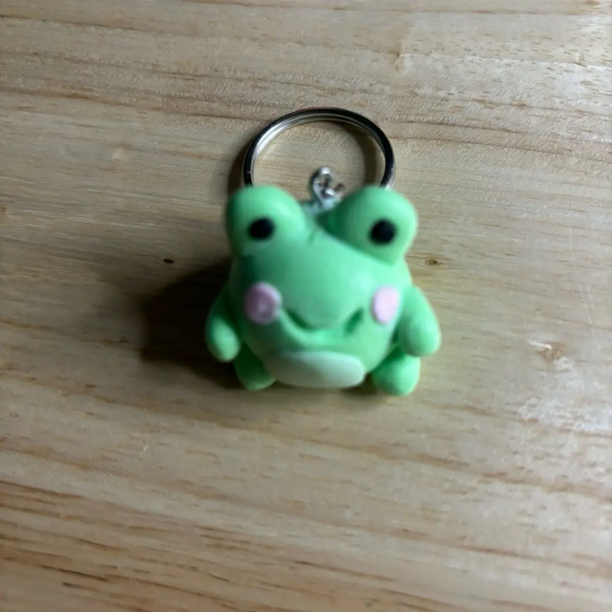 Frog clay keychain