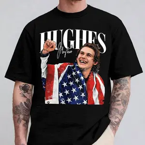 Jack Hughes USA Hockey Graphic Youth Tee, Hockey American T-Shirt for Men, Women and Kids