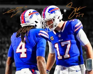 Josh Allen James Cook Signed Photo Autograph Print Poster Wall Art Home Decor