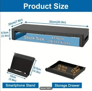 "Monitor Stand Riser,Desktop Monitor Riser With Drawer,Laptop Stand Riser And Computer Monitor Stand Riser For Desk With USB 3.0 Data Port And TYPE-C Charging "