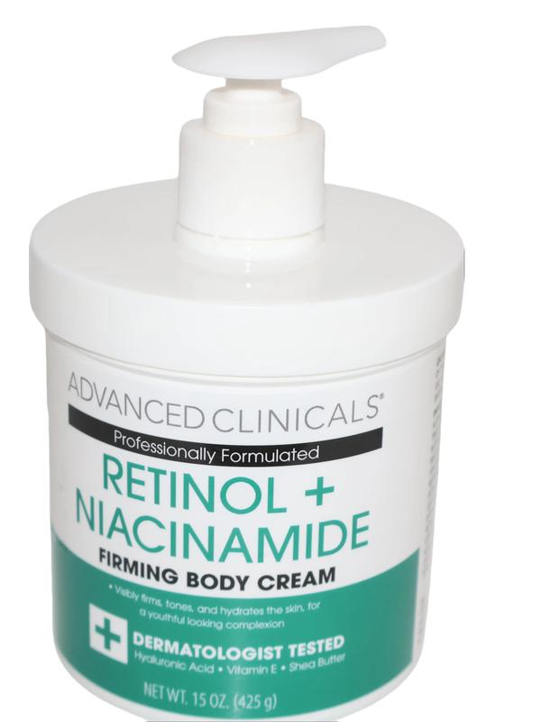 Advanced Clinicals Retinol + Niacinamide Firming Body Cream – 15 oz – New Moisturizers Skin Repair