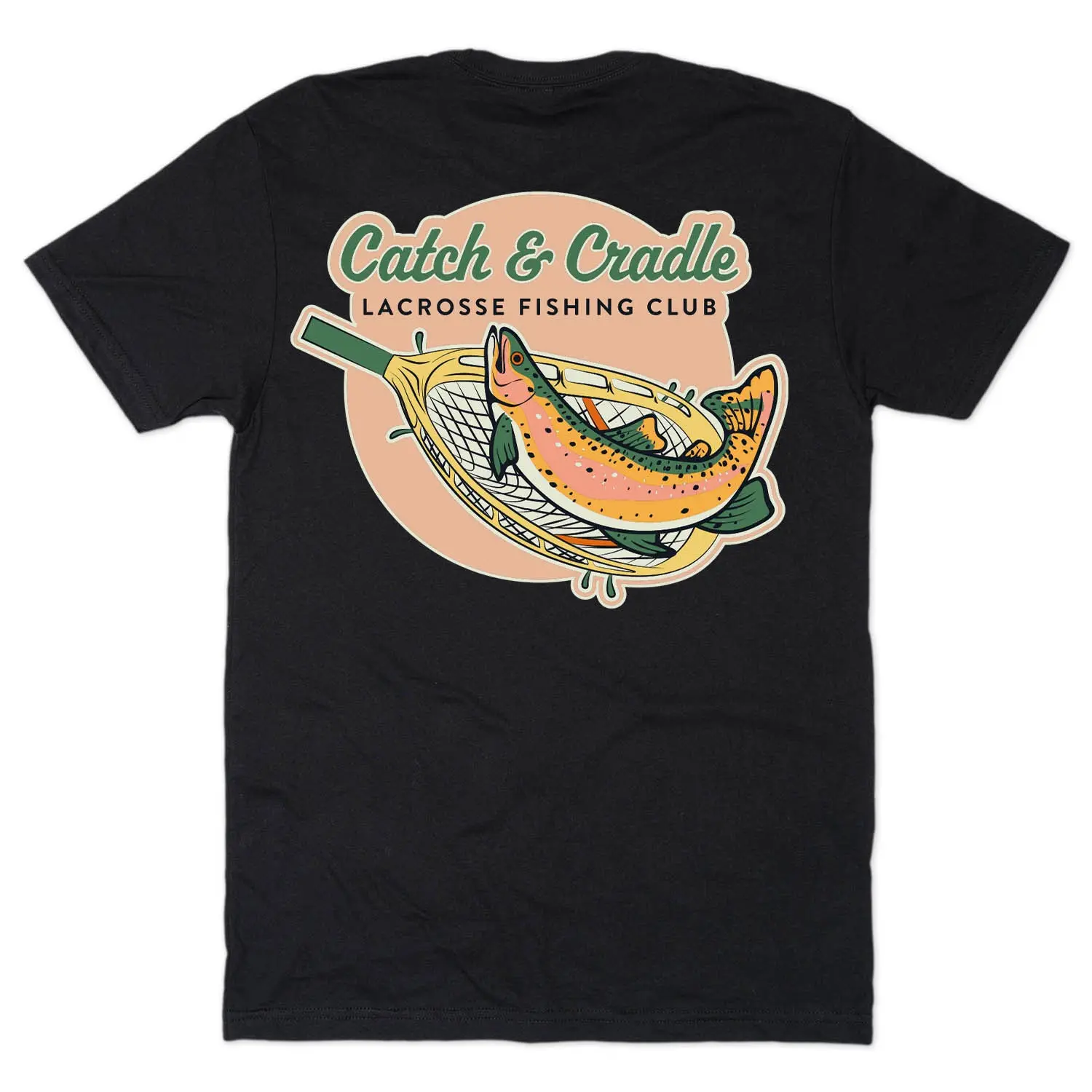 Men's Lacrosse Short-Sleeve Jersey T-Shirt - Casual Menswear, Breathable Fabric, Catch and Cradle Back Design, Shortsleeve, Tee, Top, Tshirt, Relaxed Fit