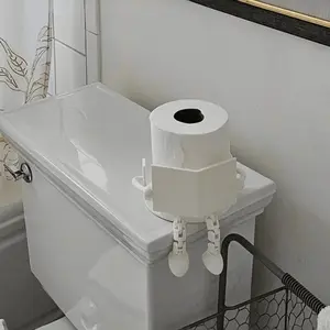 Funny Toilet Paper Holder, Reading Buddy Roll Dispenser, Artistic Jointed Design, Ideal for Office Home Bathroom, Toilet Rack