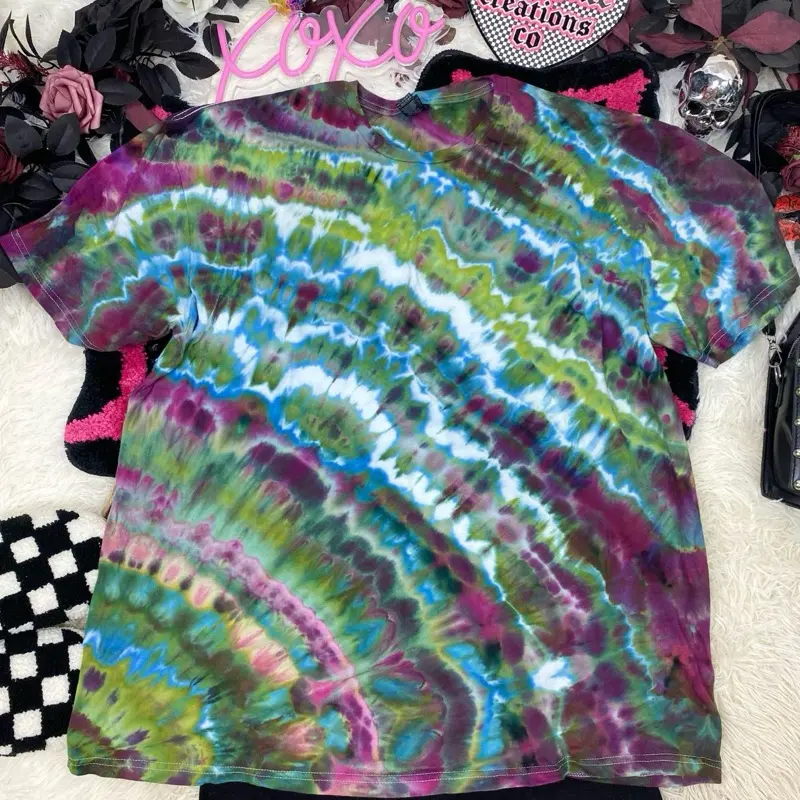 Summer Jewel Geode Ripple Ice Tie Dye Shirt Unisex T-shirt Handmade SoulShine Rebel