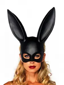 1 piece of light luxury Halloween bunny girl and bunny ear mask, fashionable and creative Twilight Masquerade Halloween women's mask, suitable for performance dances, half face bars, party mask accessories