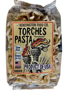 (3 Pack) Kensington Torches "Torchietti" Artisan Pasta - Slow-Dried - Bronze Dye Cut - Made in USA